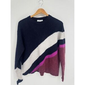Christian Wijnants Sweater Women M Virgin Wool Colorblock Luxury Artistic Winter
